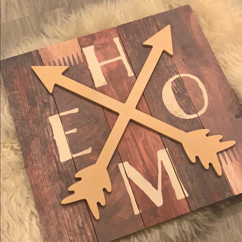 Rustic HOME sign